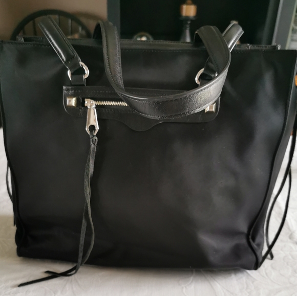 HP🔥Rebecca Minkoff Black Nylon Regan Laptop Tote Bag - Picture 3 of 13
